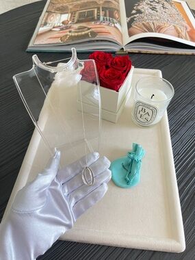 Tiffany & Co. Open Circle Oval Silver Necklace in Sterling Silver 16”